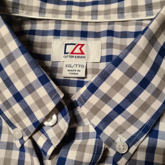 Plaid Buffalo Bills button down - Picture 2 of 3